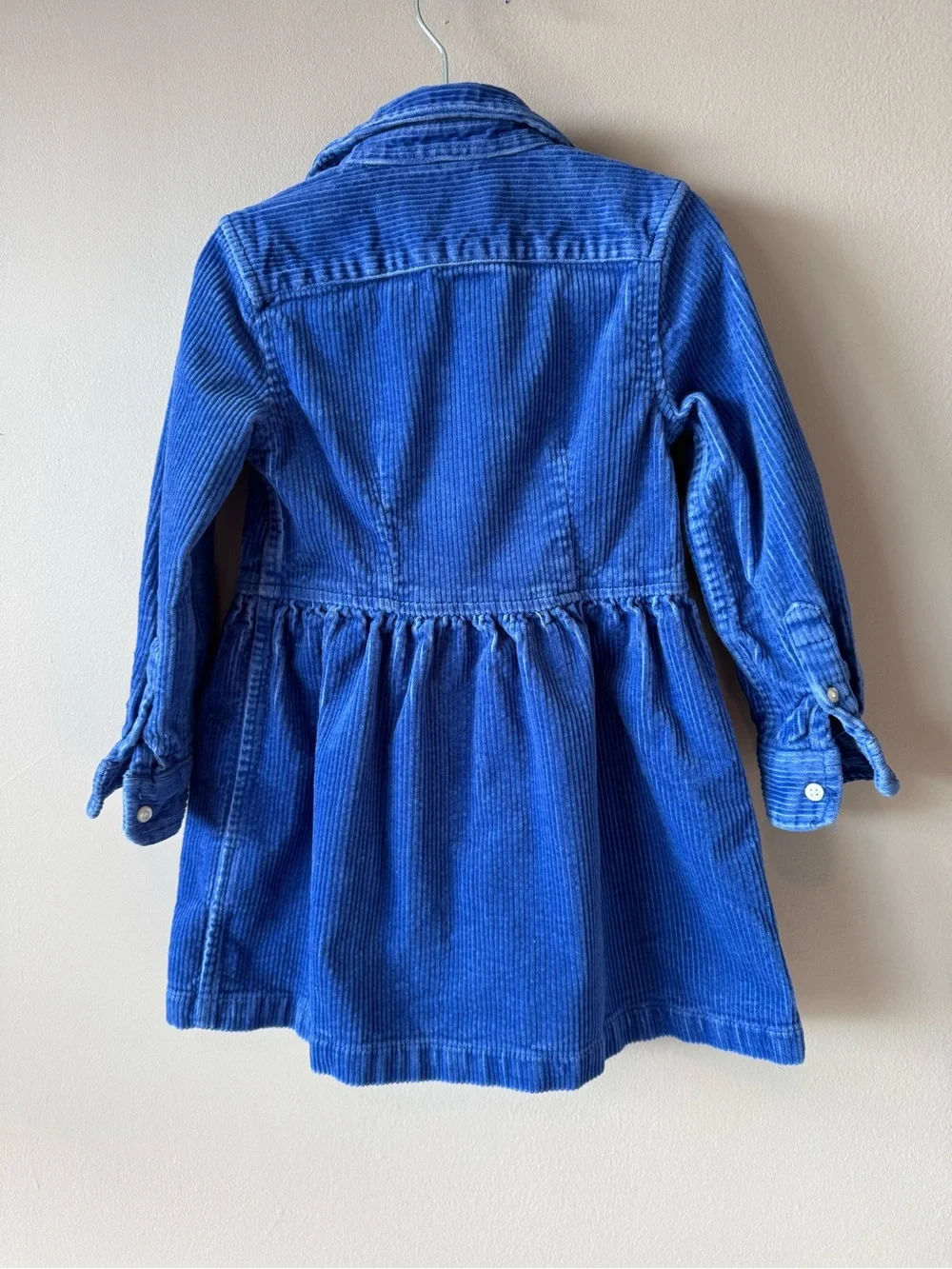 Polo Ralph Lauren Toddler Blue Corduroy Button Down‎ Pocket Dress Size 4T